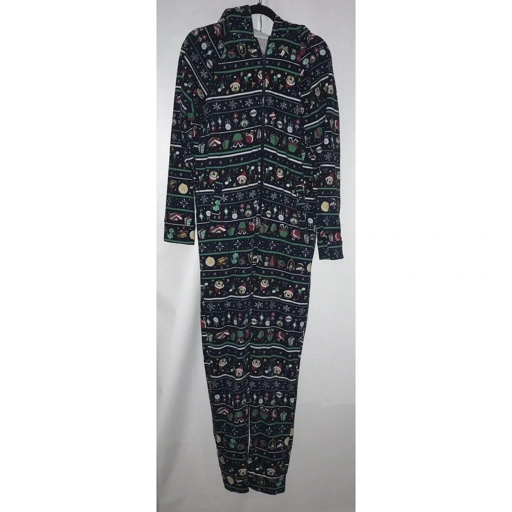 Disney 2020 Mickey Mouse Ear Hoodie Bodysuit Holiday Christmas 1 Pc Pajama Large